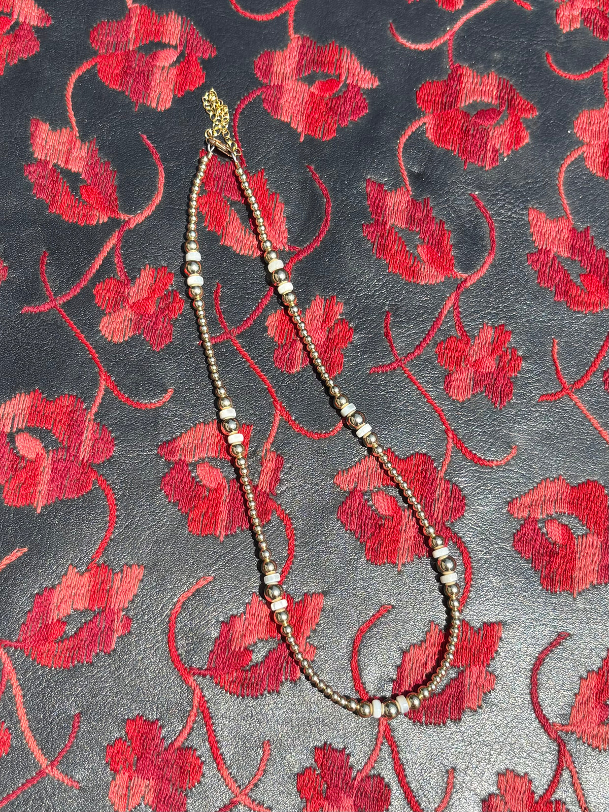 16-19” Gold & Mother of Pearl Necklace