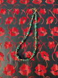 17.5-20.5” Turquoise & Gold Necklace