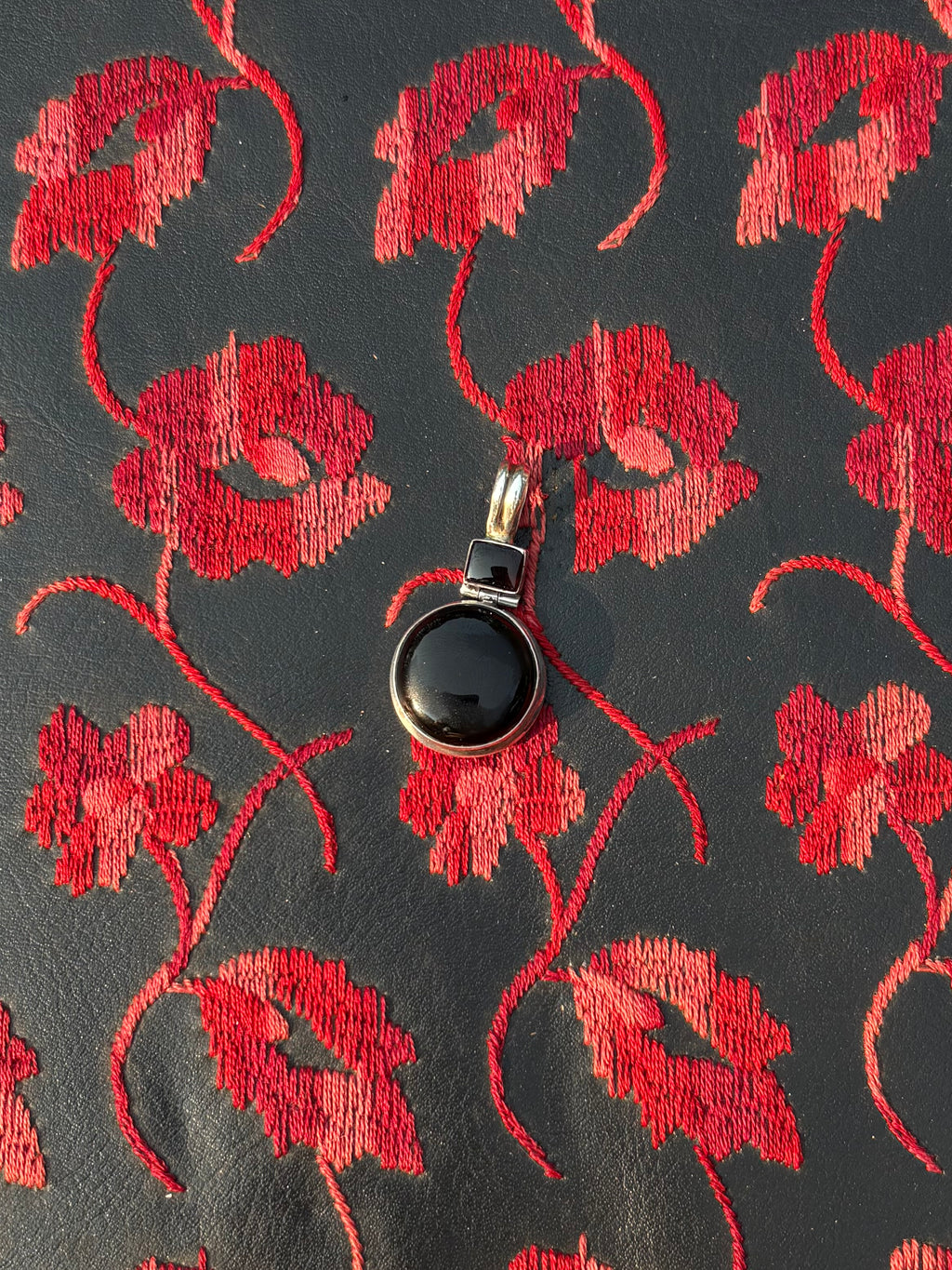 Black Onyx Sterling Silver Pendant