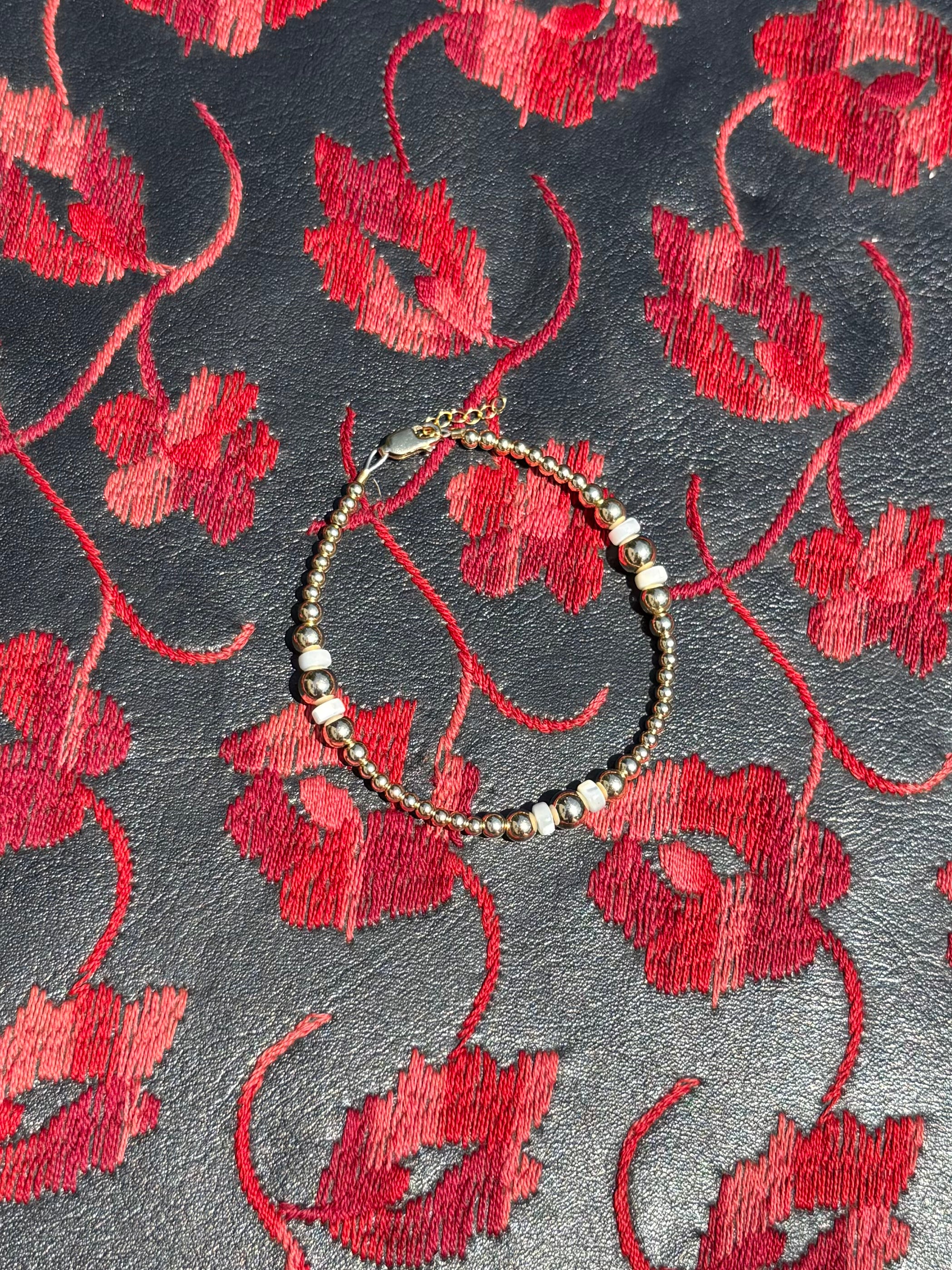 Gold & Mother of Pearl Bracelet